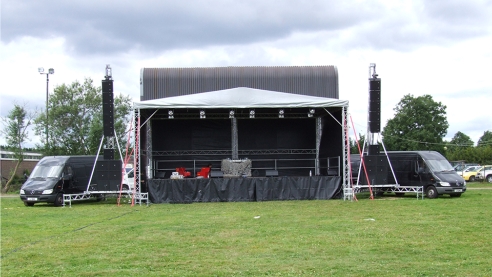 Stage Hire 4 with PA Towers